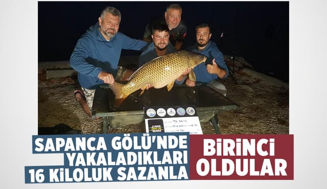 16 Kiloluk Sazan Birincilik Getirdi