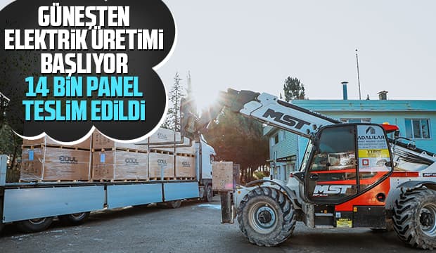 14 bin güneş panelinin teslimatı tamamlandı