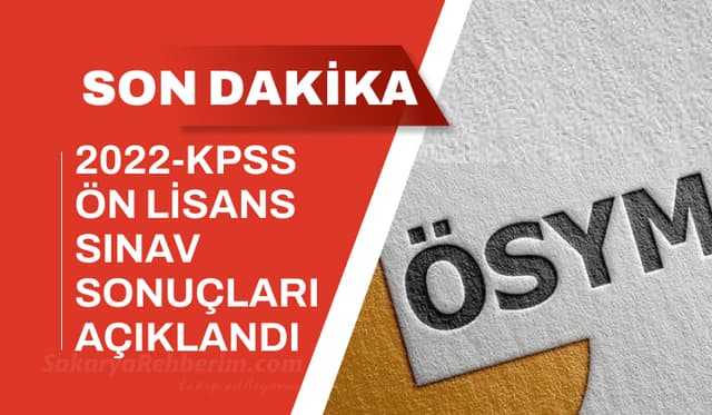 2022-KPSS Ön Lisans Sınav Sonuçları Açıklandı