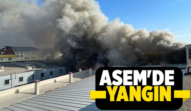 Asem'de döşeme atölyesinde yangın