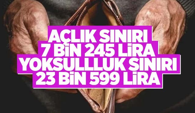 Açlık Sınırı Asgari Ücretin 1.745 Lira Üzerinde