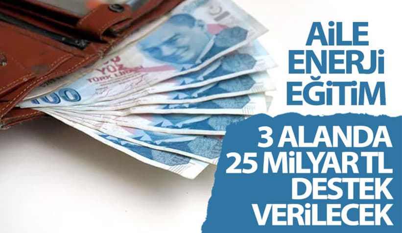 Aile Enerji Ve Eğitim İçin Devlet Desteği 25 Milyar Lirayı Bulacak	