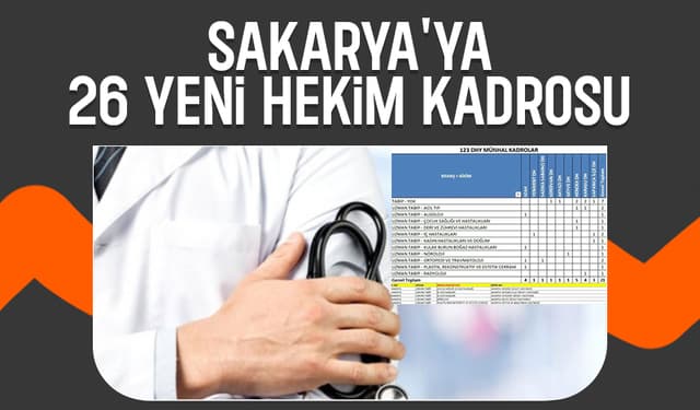 Sağlıkta Nefes Aldıracak Atama: Sakarya’ya 19’u Uzman 26 Doktor
