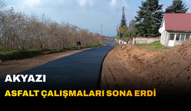 Akyazı Güzlek Mahallesinde Asfalt Çalışmaları Sona Erdi