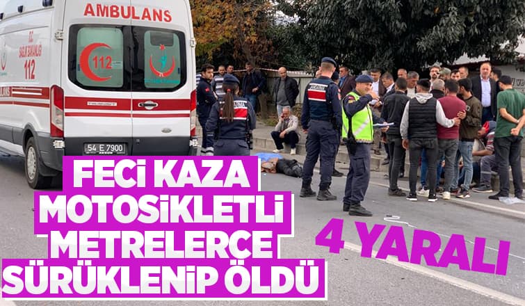 Akyazı'da Motosiklet Sürücüsü Feci Şekilde Öldü