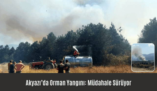 Akyazı’da Orman Yangını: Müdahale Sürüyor