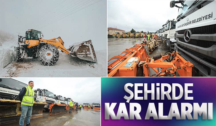 Büyükşehir karla mücadele için teyakkuza geçti