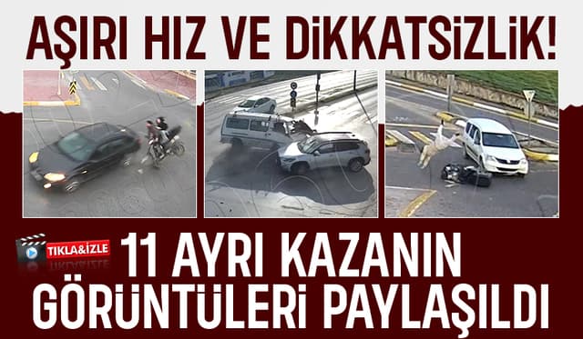 Emniyet paylaştı; Sakarya'daki kazalar kamerada