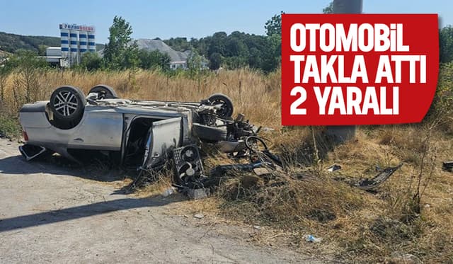Taşkısığı’nda Kaza: Araç Takla Attı, Sürücü Hastaneye Kaldırıldı