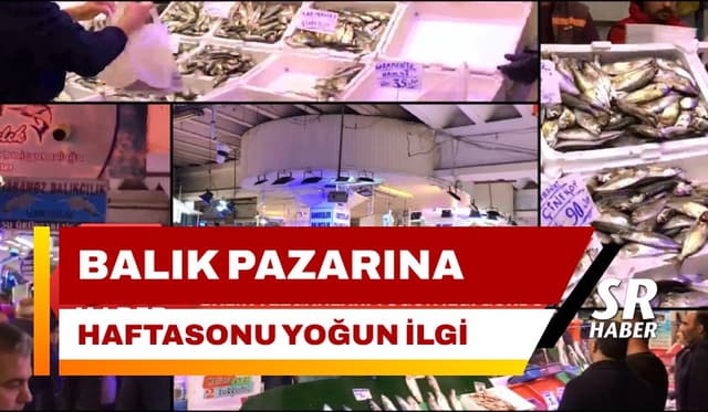 Katlı Pazar'da bu hafta sonu balık tezgahları yoğun ilgi gördü