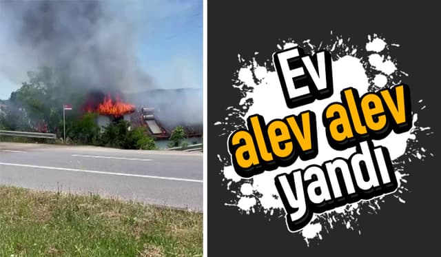 Ev alevlere teslim oldu