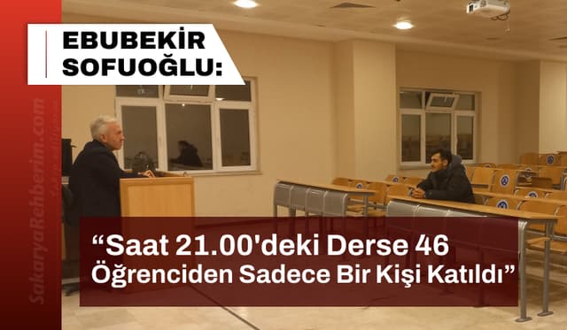 Sofuoğlu'nun Dersine Sadece 1 Kişi Katıldı
