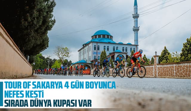 Bisiklet yarışları büyük bir heyecana sahne oldu