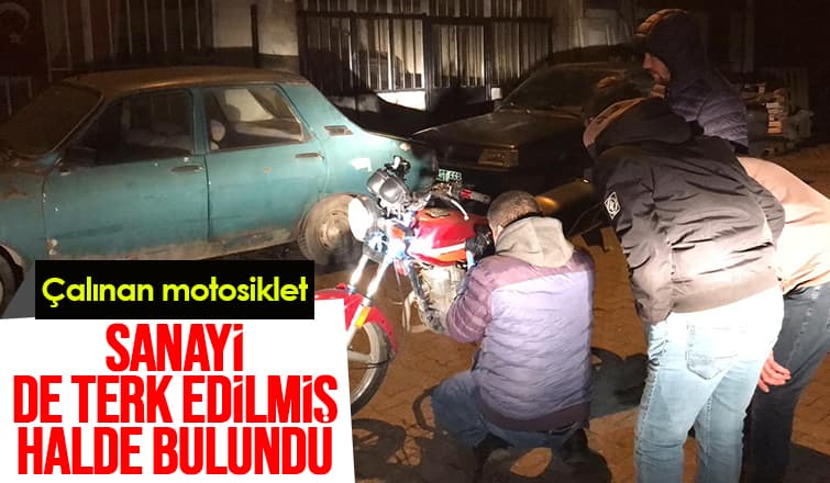 Çalınan motosiklet bakın nasıl bulundu