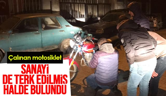 Çalınan motosiklet bakın nasıl bulundu