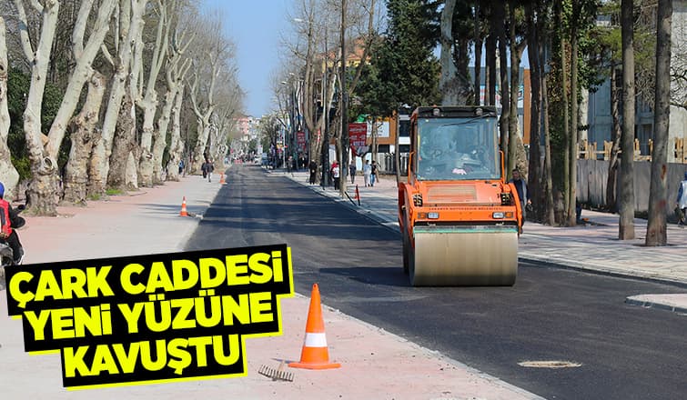 Çark'ta kaldırım, yürüyüş yolu ve asfalt tamam