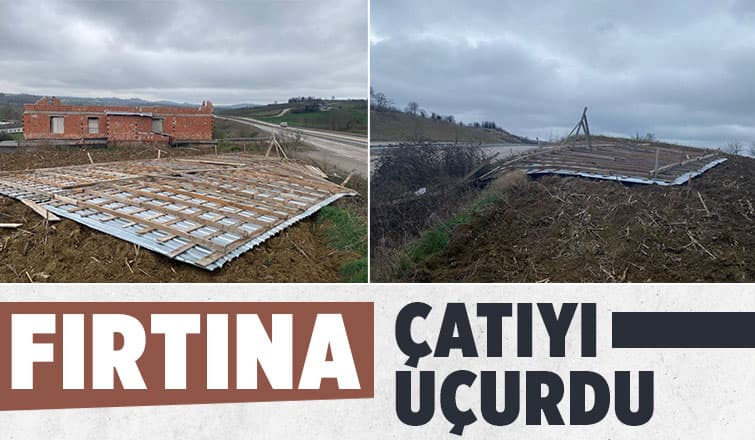 Evin çatısı uçtu