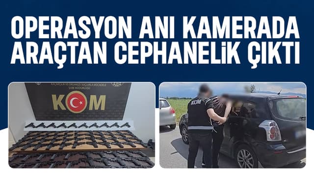Cephanelik gibi araç; 5 milyon liralık silah ele geçirildi