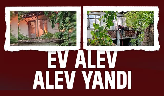 İki katlı evde yangın çıktı