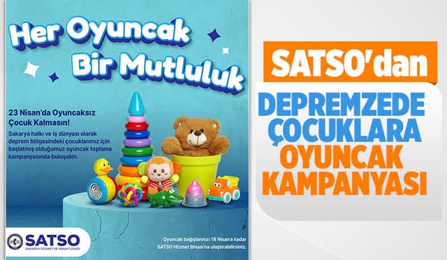 Depremzede çocuklar için oyuncak bağış kampanyası