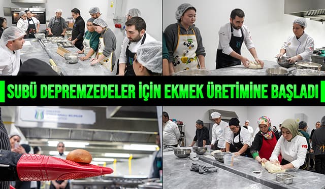 Depremzedeler için ekmek üretimine başladı