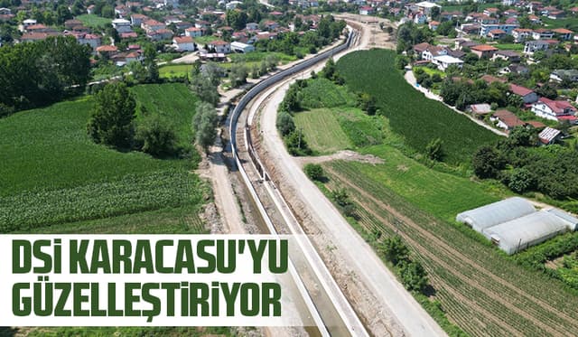 DSİ Karacasuda temizlik ve betonarme kanal yapıyor