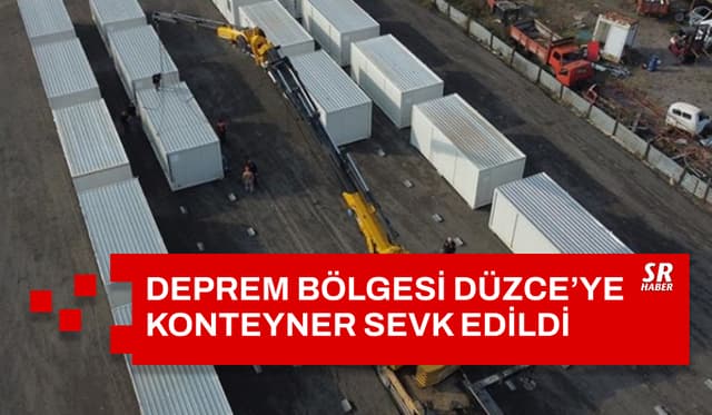 Düzce'de Depremde Evleri Ağır Hasar Gören Vatandaşlarımız İçin Konteynerler Kuruluyor