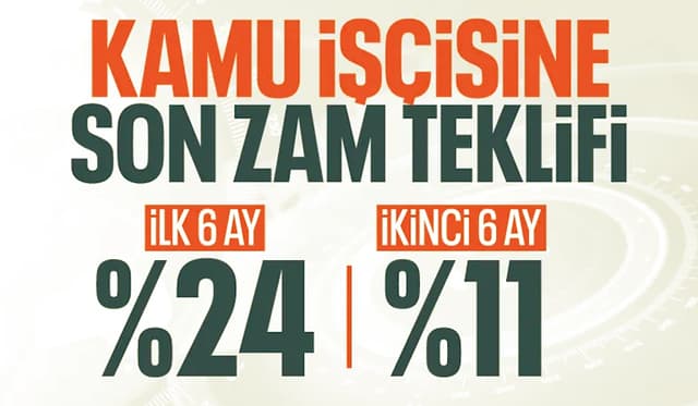 Kamu işçilerine yeni zam teklifi açıklandı