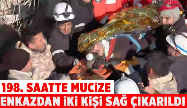 9'uncu günde mucize: İki kişi sağ çıkarıldı