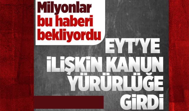 EYT düzenlemesi Resmi Gazete'de yayınlandı