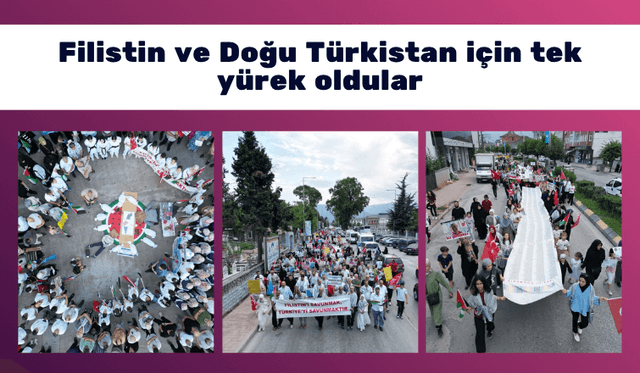 Filistin ve Doğu Türkistan için tek yürek oldular