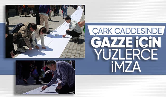 Vicdanın sesi Çark Caddesi'nden yükseldi: Gazze yalnız değil