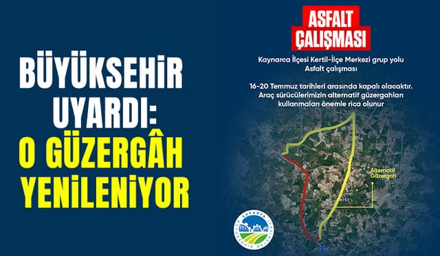 Kaynarca’da O Güzergaha Dikkat! Çalışmalar Nedeniyle Uyarı Yapıldı