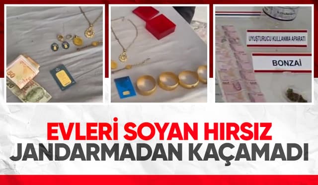 Altın hırsızını kamera kayıtları ele verdi