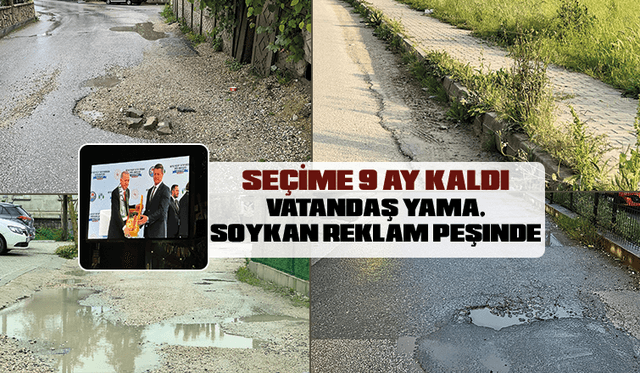 İlçe Merkezinde yollar içler acısı