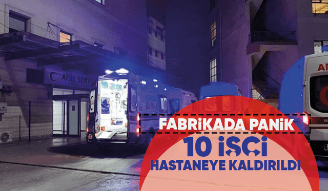 Fabrikada zehirlenen 10 işçi hastaneye kaldırıldı