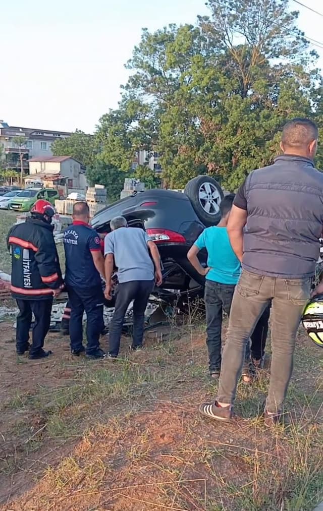 Otomobil takla attı: 2 yaralı