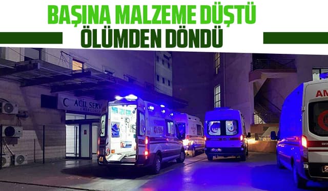 İnşaat işçisi hastanelik oldu