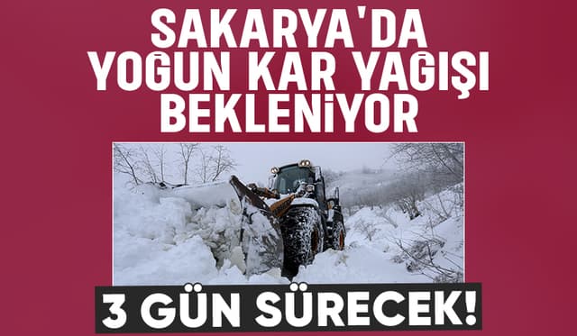 Sakarya için yoğun kar yağışı uyarısı