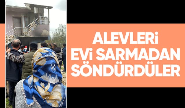 Karapürçekte ev yangını