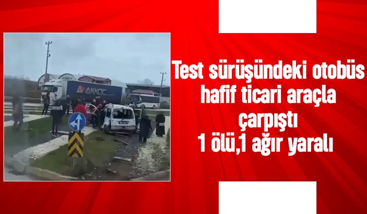 Karasu'da feci kaza: 1 ölü, 1 ağır yaralı