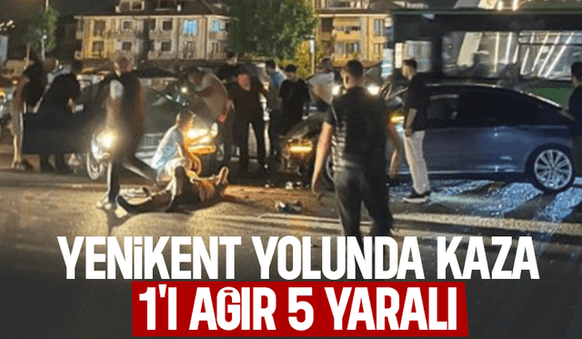 Yenikent yolunda feci kaza: 5 yaralı