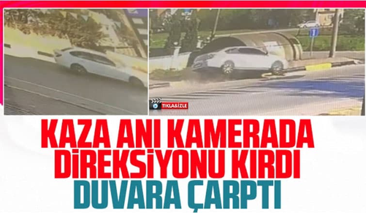 Akyazı'da kaza anı kameraya yansıdı