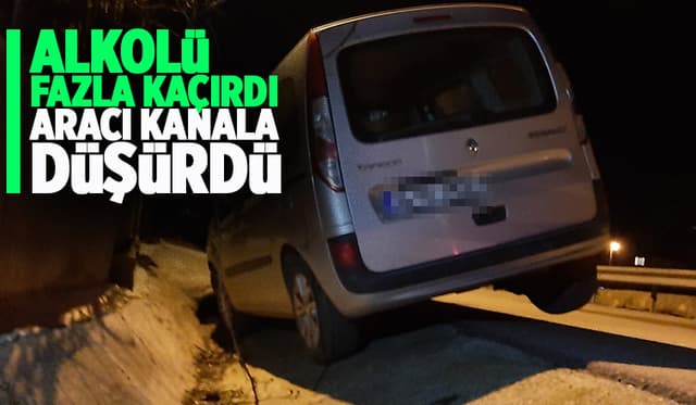 Yılbaşı gecesi alkolü fazla kaçırıp kaza yaptı