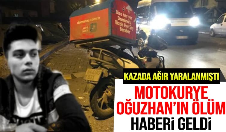 Kazada ağır yaralanan motokuryeden acı haber