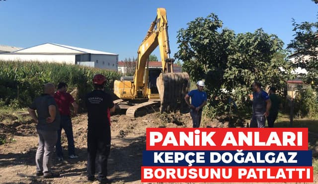 Kepçe Doğalgaz Borusunu Patlattı