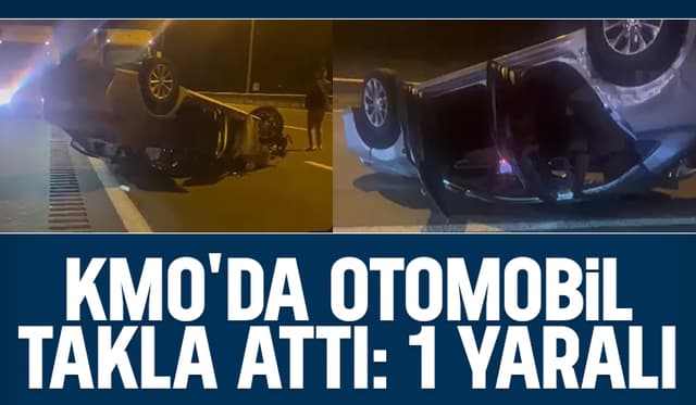 Otoyolda otomobil takla attı