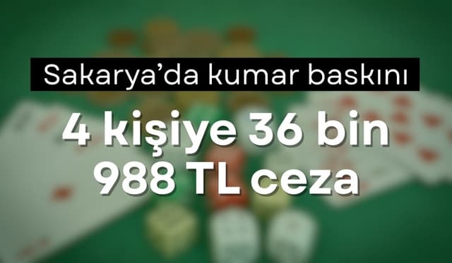 Kumar Operasyonun'da 4 Kişiye 36 Bin 988 TL Ceza