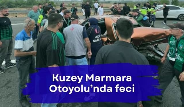 Kuzey Marmara Otoyolu’nda feci çarpışma: 5 yaralı