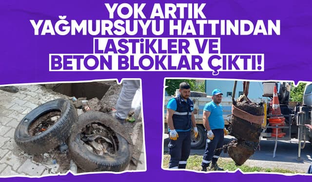Yağmursuyu hattından çıkanlar şok etti
